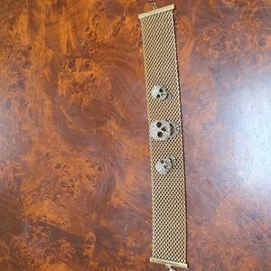 Gold Skull Mesh Choker